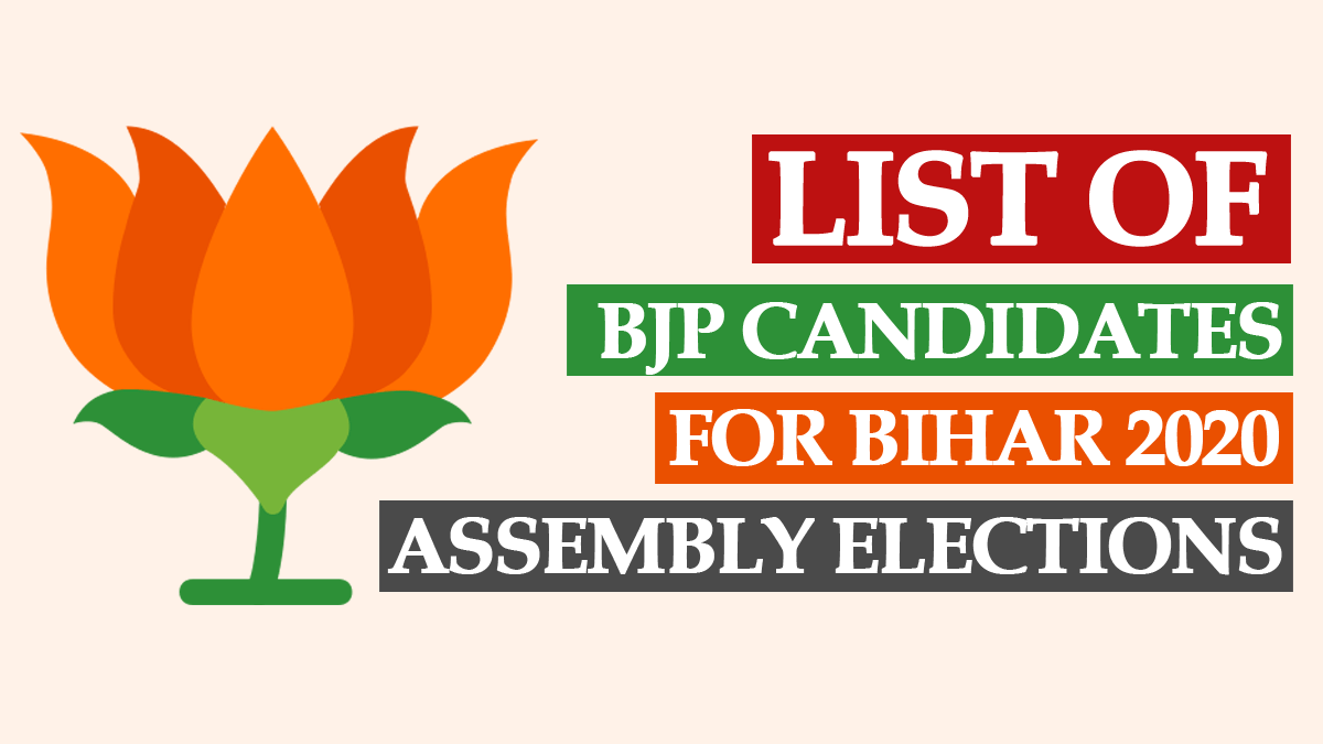 Bihar BJP Candidate List for Vidhan Sabha Election