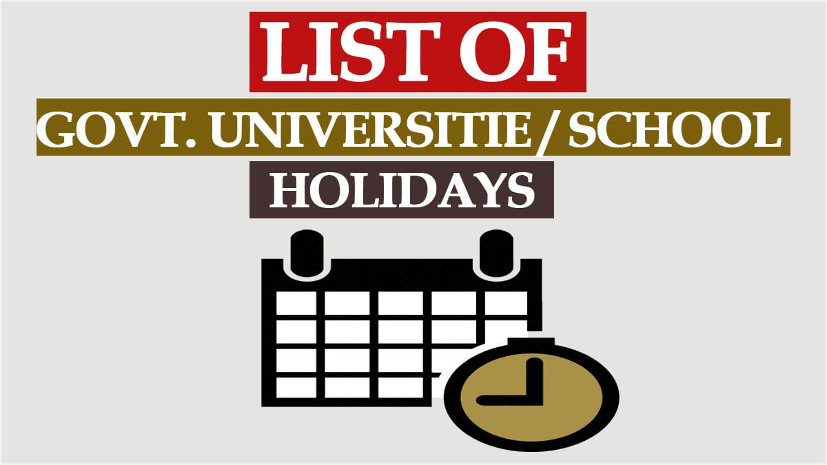 List of School Holidays 2022 | Academic Calendar PDF Download