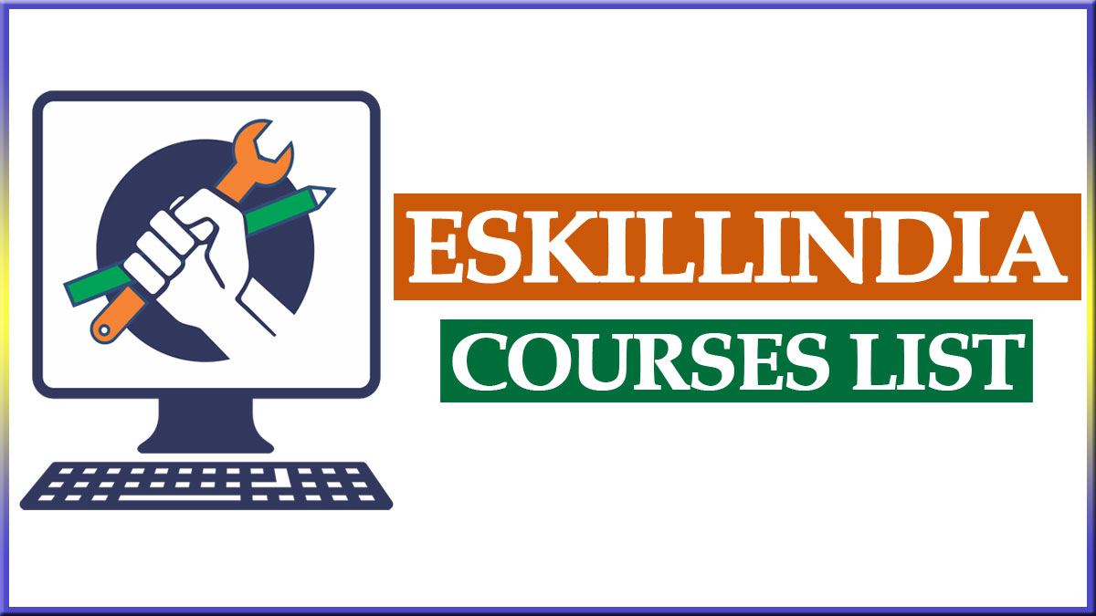 eSkillindia Courses List 2022-23| Free Online NSDC Certificate Courses
