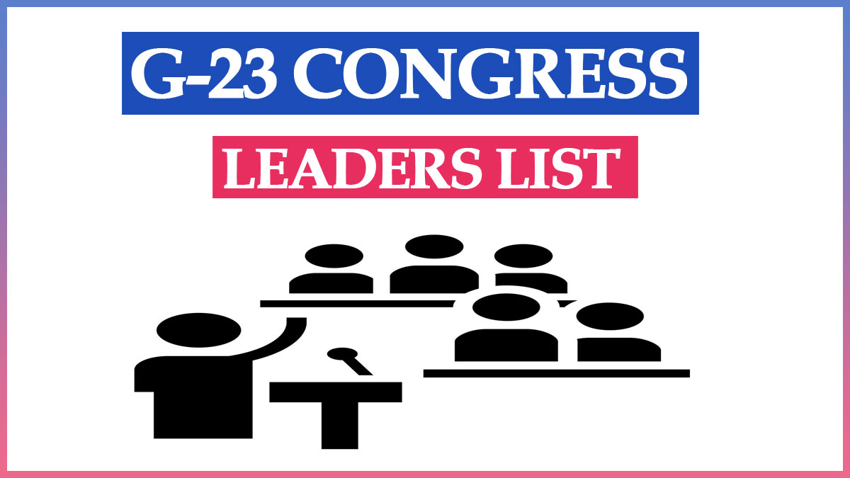 G23 Congress List |G23 Congress Leaders Name List