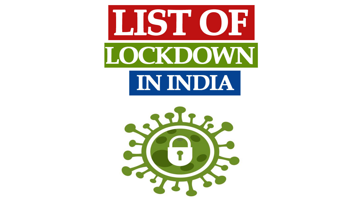 List of Lockdown in India 2021 | Night Curfew Timing State / District Wise