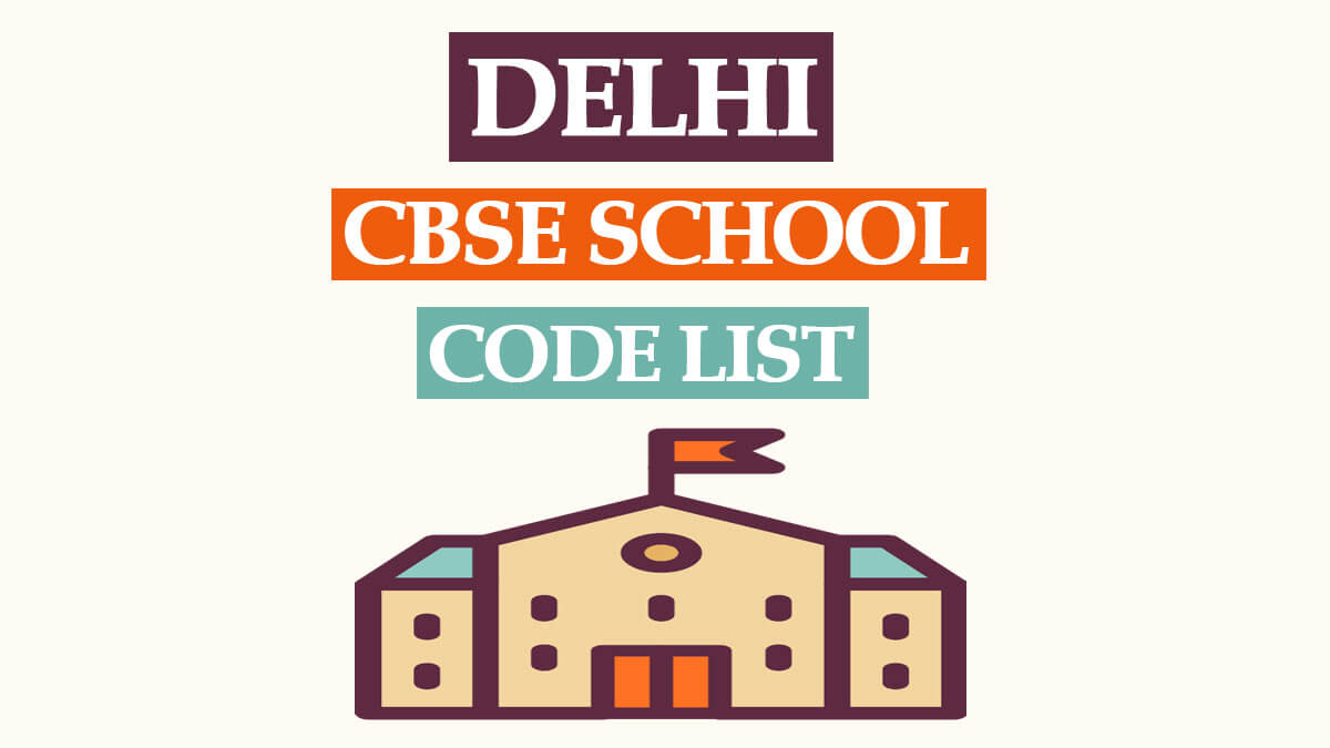 CBSE School Code List Delhi