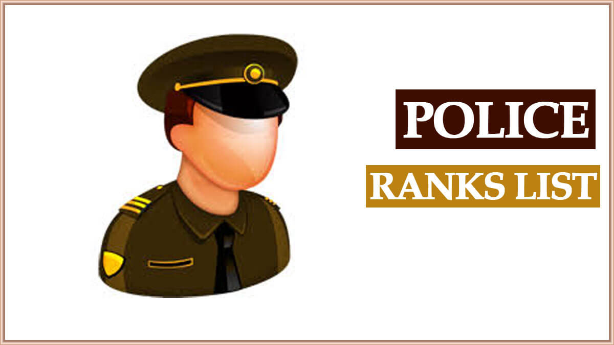 Indian Police Ranks List PDF | Police Post List and Insignia of  Gazetted & Non Gazetted Officers
