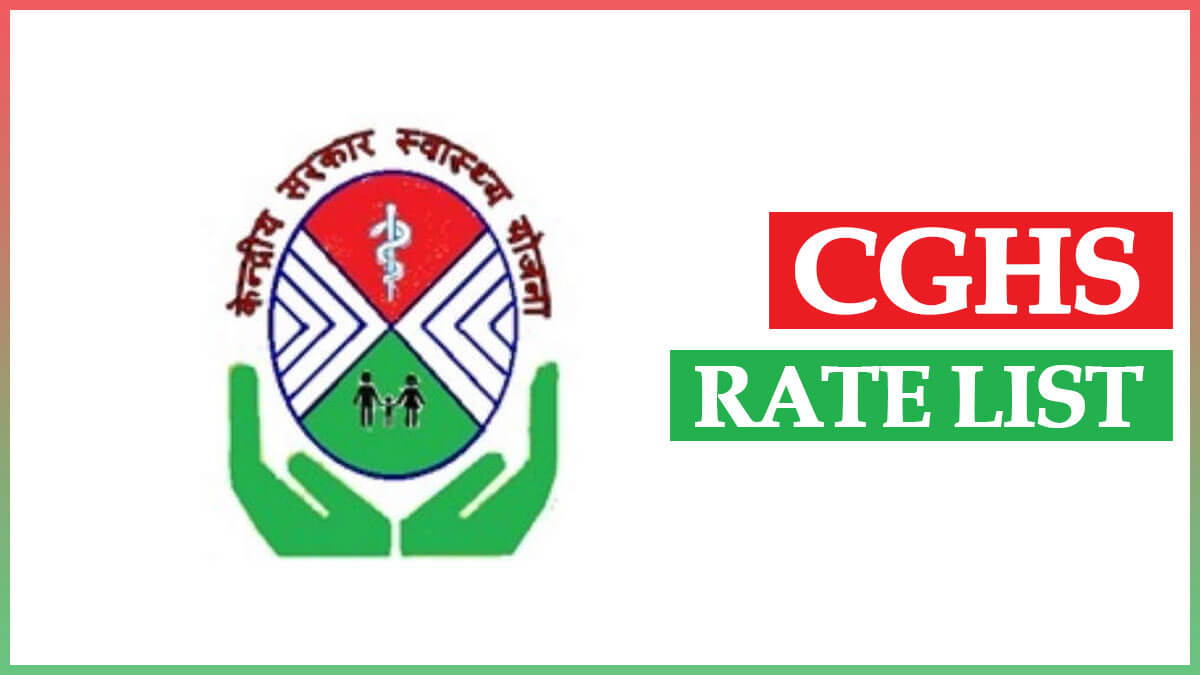 CGHS Rate List 2022 PDF Download State Wise