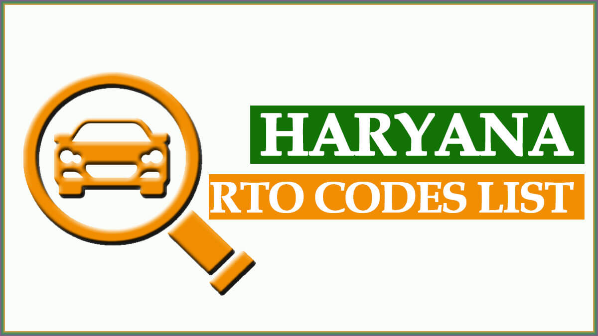Haryana RTO Code List 2022 with City Name