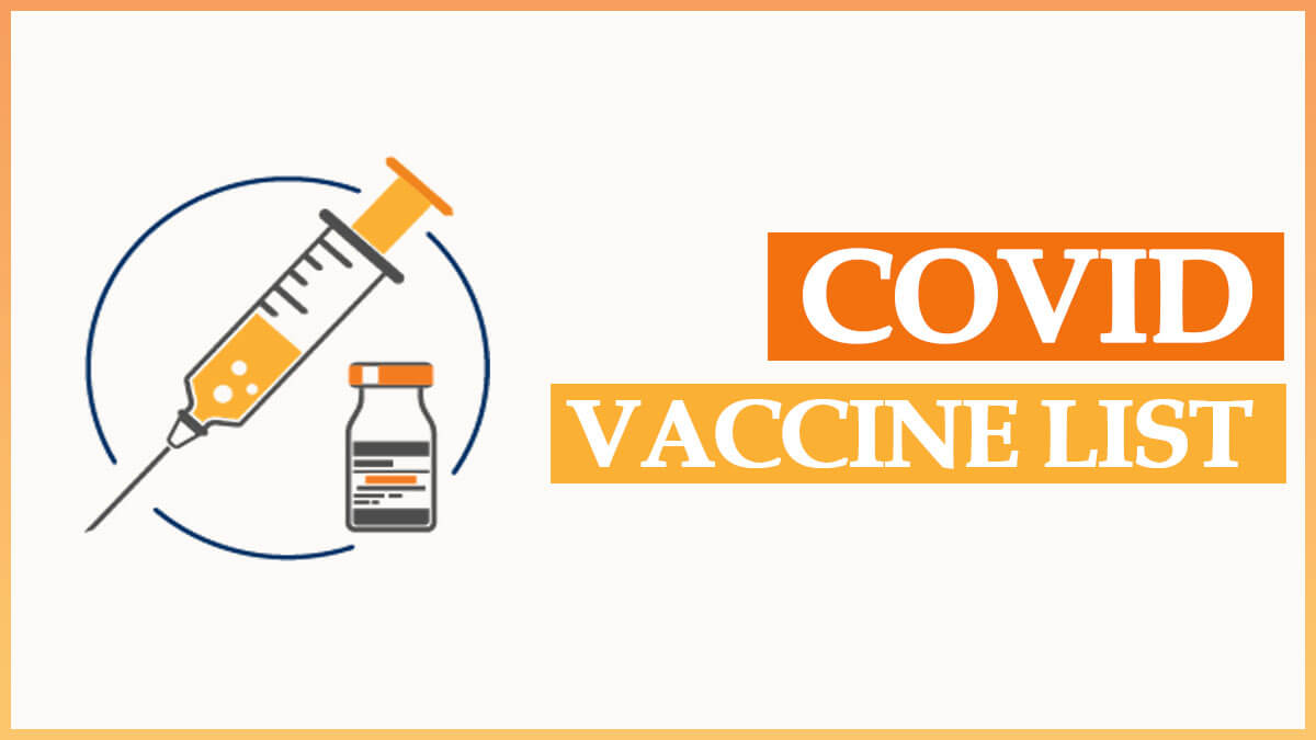 COVID-19 Vaccine Name List 2022 and COVID 19 Vaccine Hospitals List