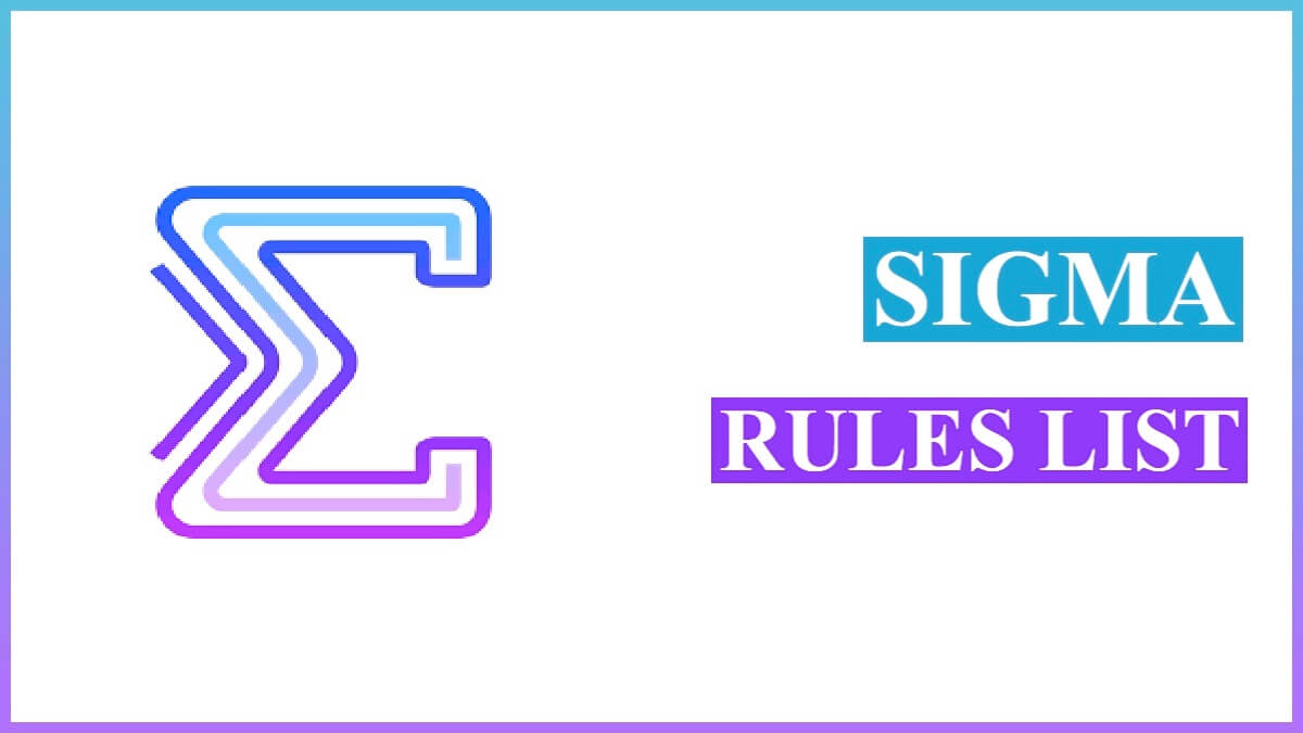 Sigma Rules List with Examples