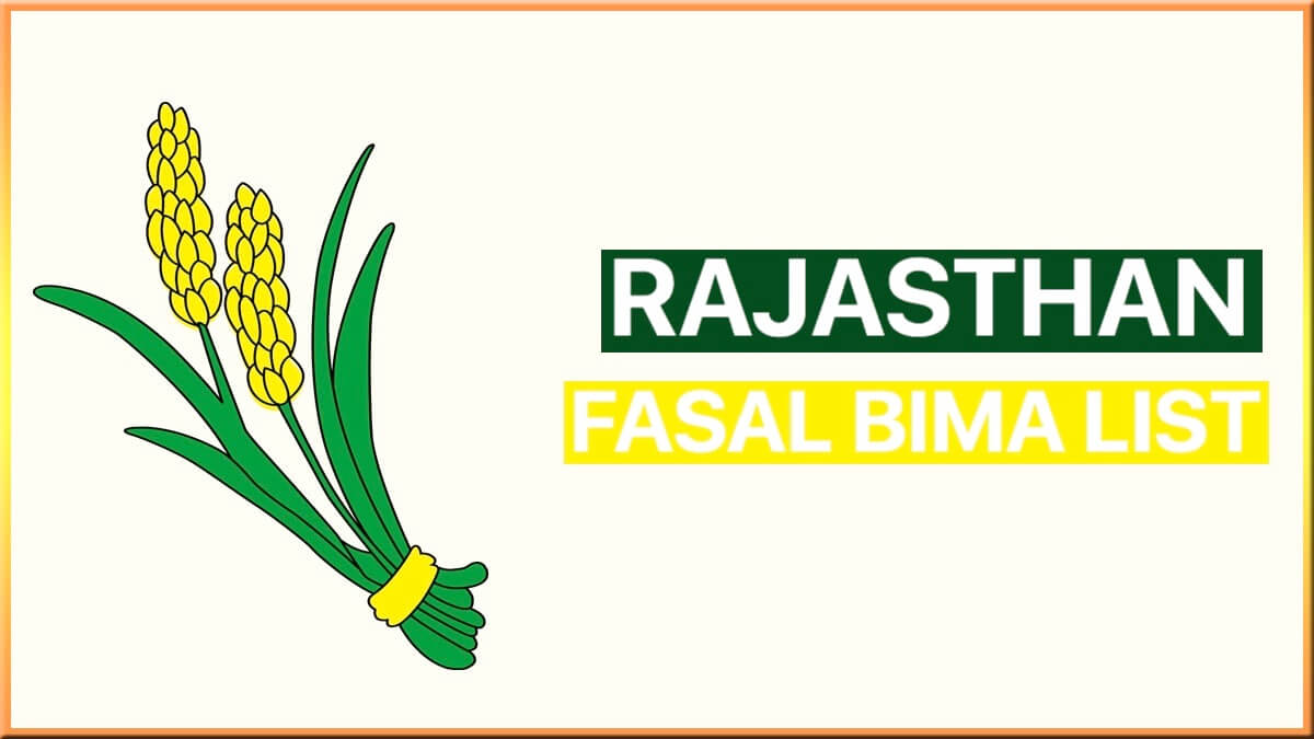 Rajasthan Fasal Bima List 2022