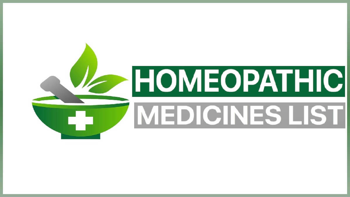 Homeopathic Medicine List PDF