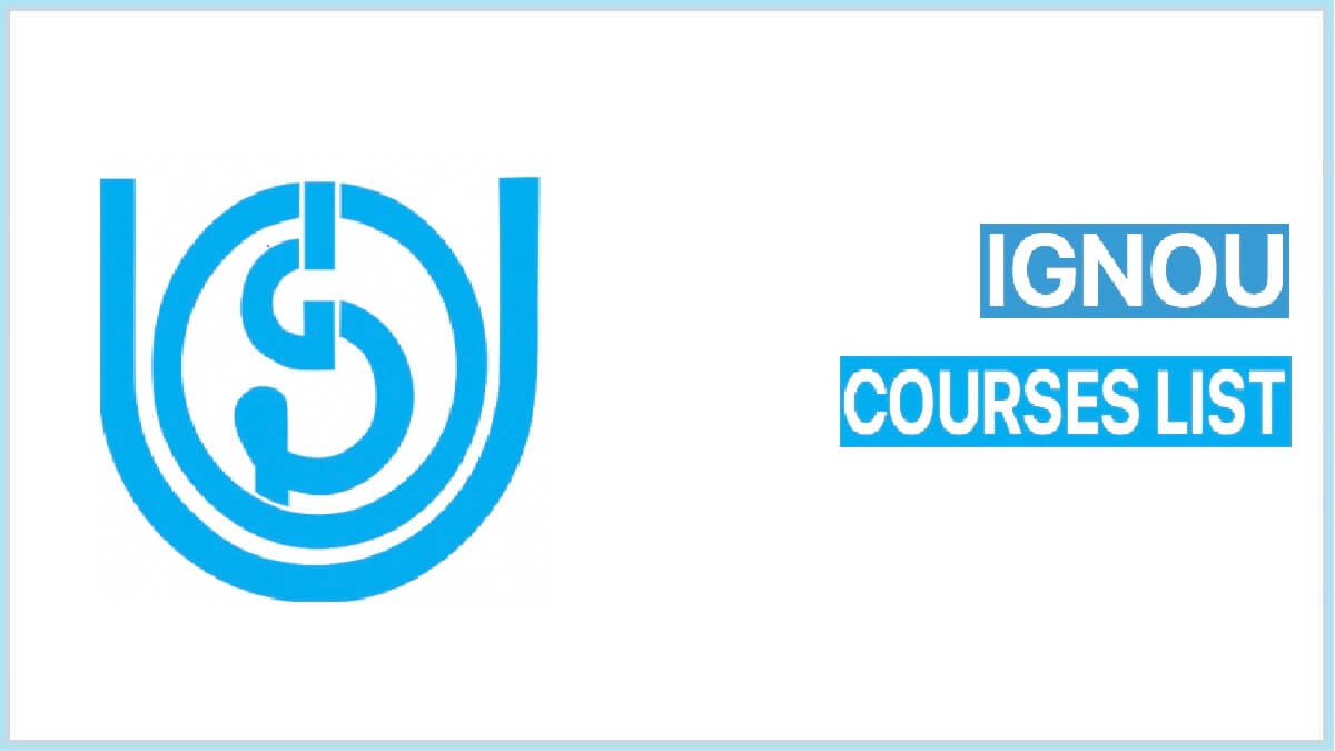 IGNOU Courses List 2022 PDF Download