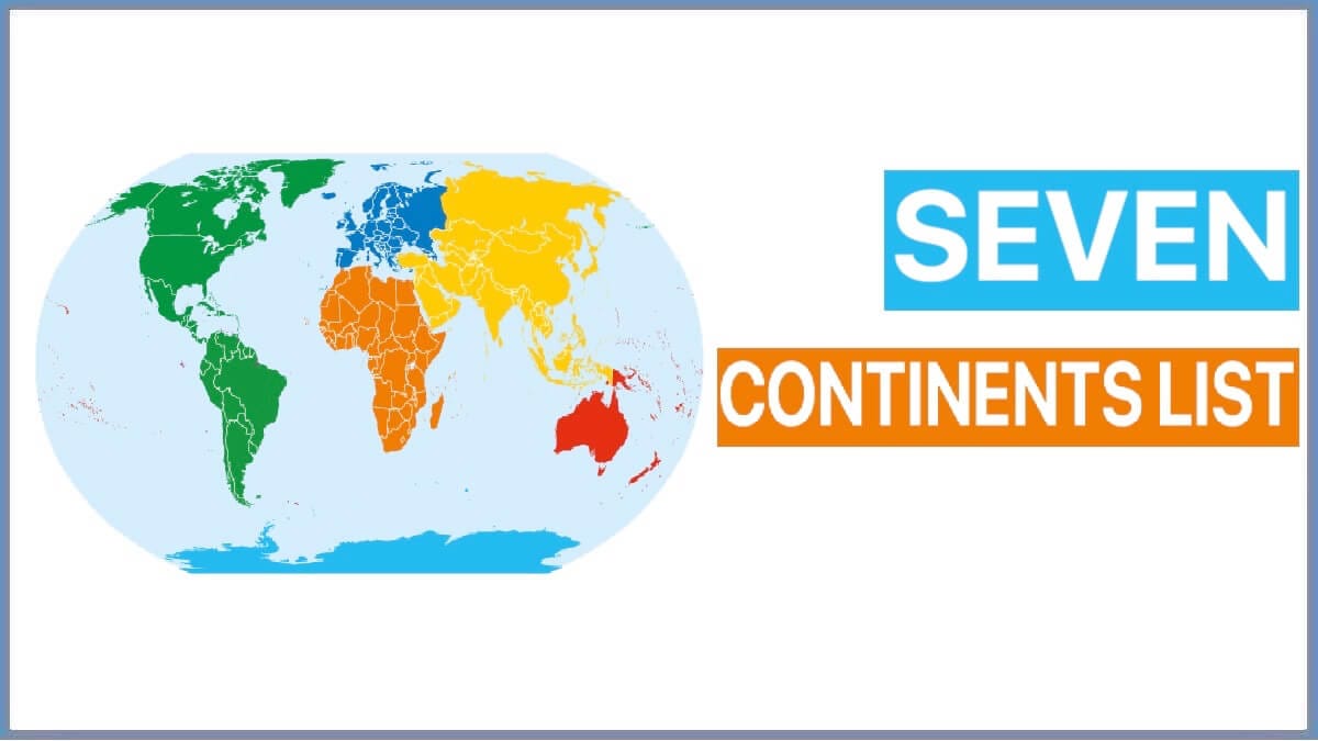 7 continents Name List with Population