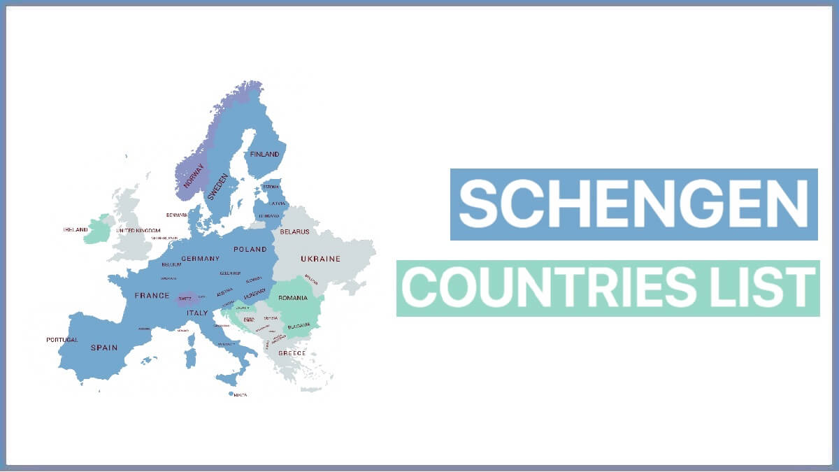 Schengen Countries List | Schengen Countries Map PDF