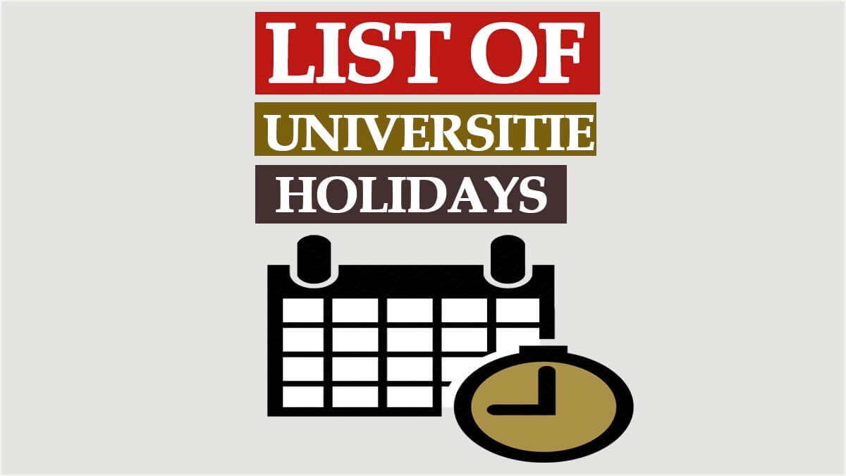 Dibrugarh University Holidays List 2022 PDF