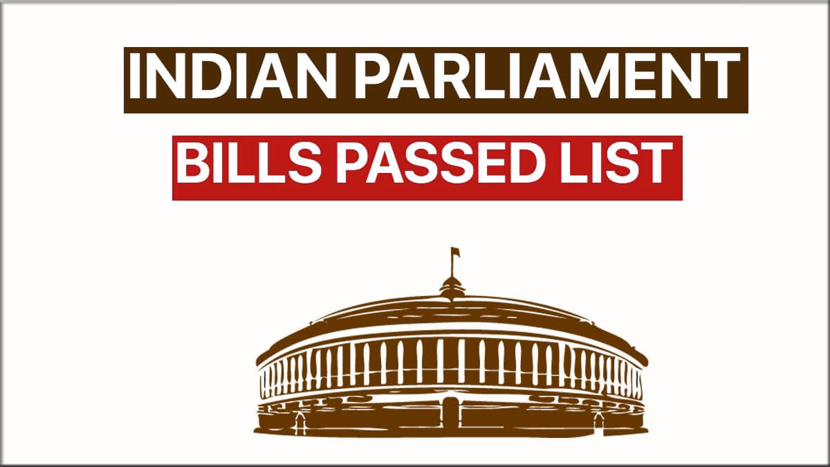 List of Recent Bills Passed in Indian Parliament 2022