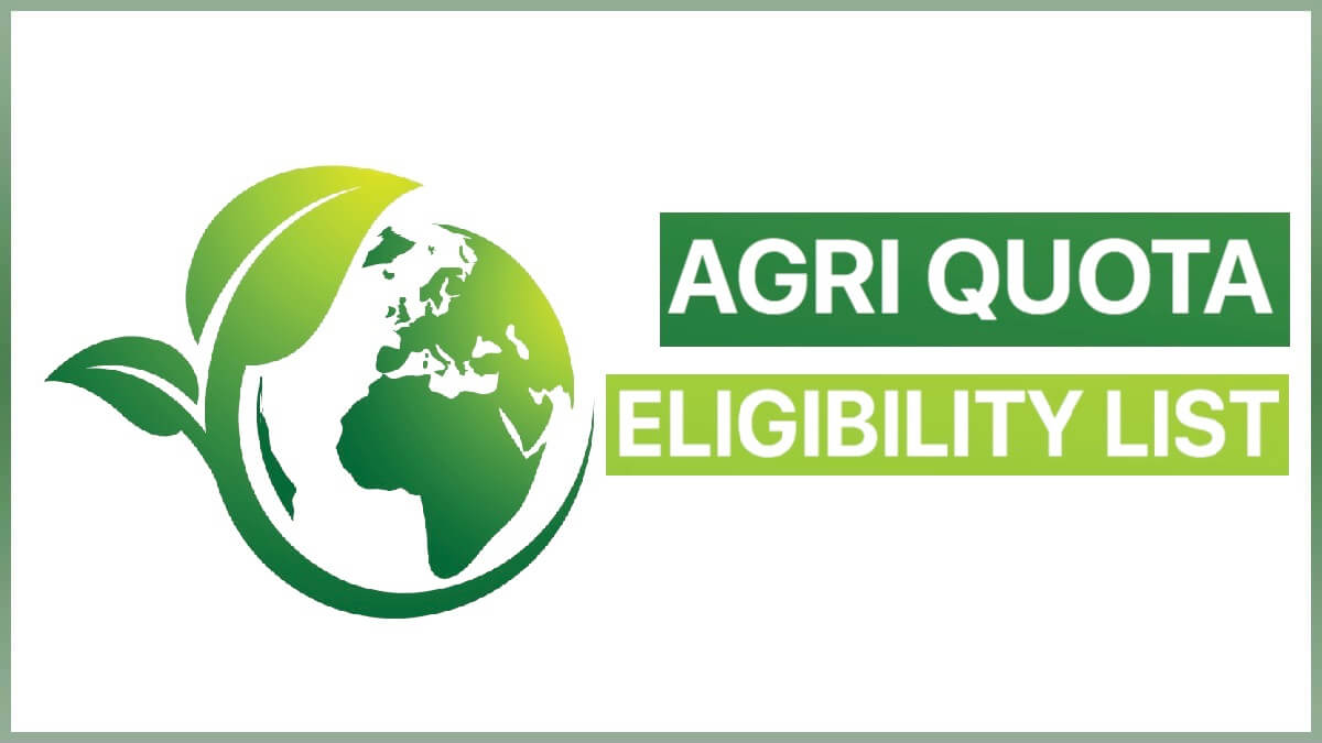 Agri Quota Eligibility List 2022 | Karnataka CET Eligible or Not Eligible Candidates list for Agriculture Quota 2022-23