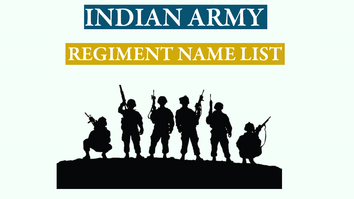 Indian Army Regiment Name List